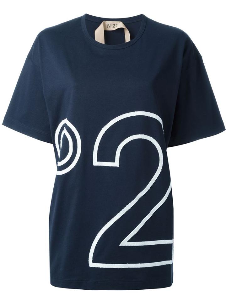 No21 Logo Appliqué Oversized T-shirt