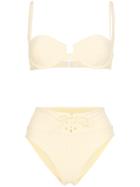 Onia Striped Seersucker Bikini - Yellow