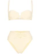 Onia Striped Seersucker Bikini - Yellow