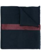Paul Smith Striped Scarf, Men's, Blue, Silk/wool