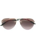 Gucci Eyewear Aviator Style Sunglasses - Metallic