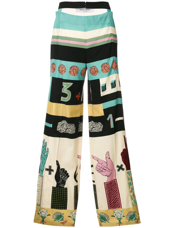 Valentino Graphic Print Trousers - Multicolour