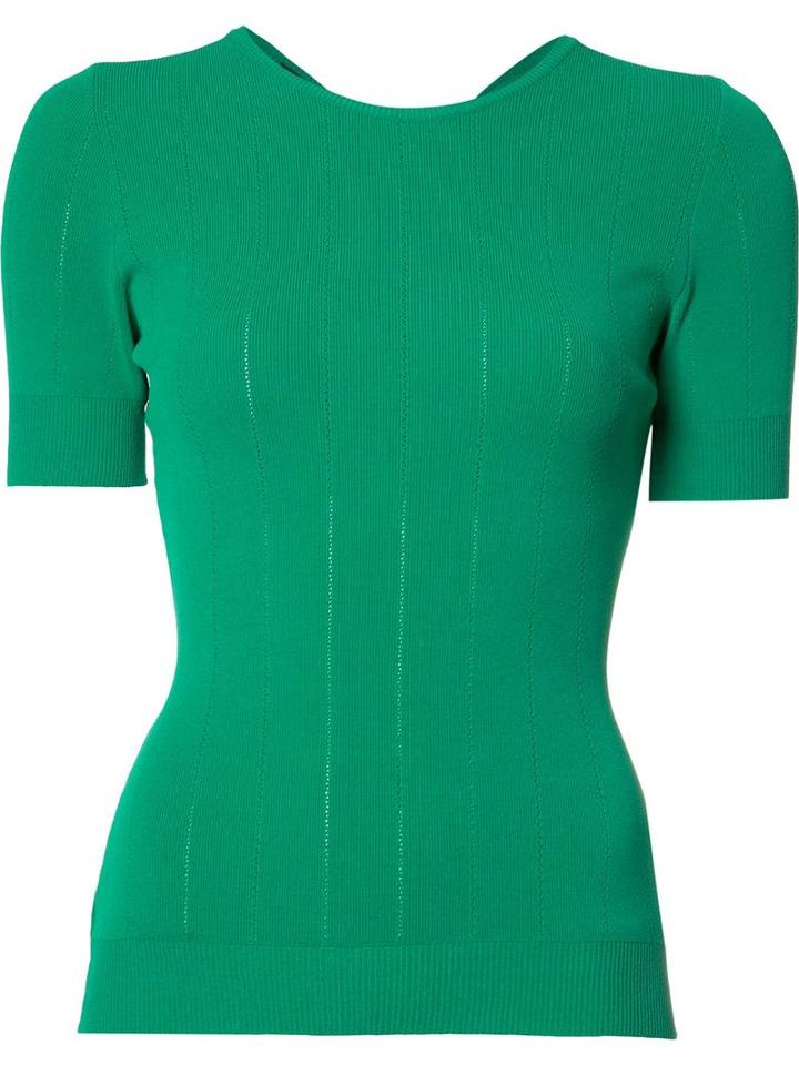 Rochas Cut-out Detail Jumper, Women's, Size: 38, Green, Viscose/polyamide
