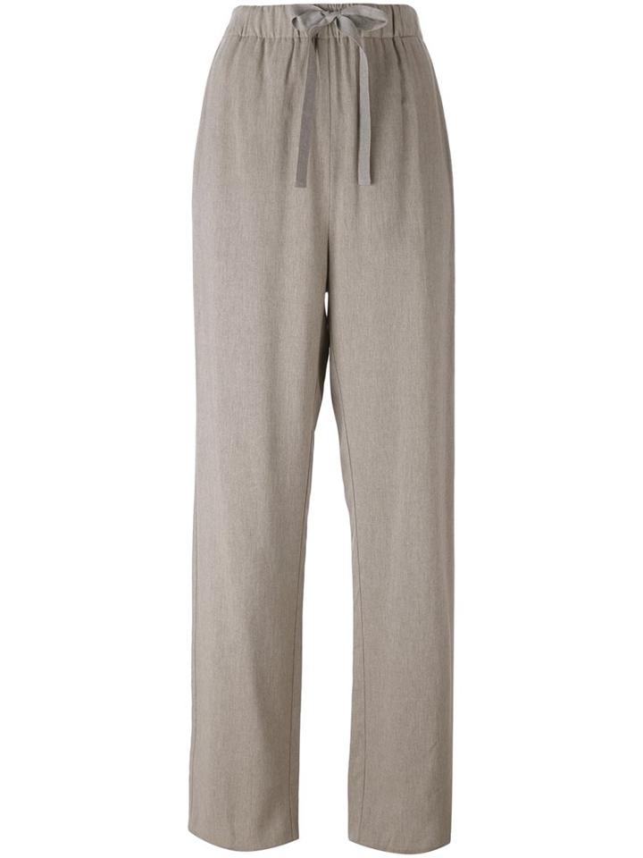 Mm6 Maison Margiela High-waisted Trousers, Women's, Size: 42, Nude/neutrals, Viscose