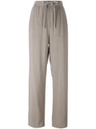 Mm6 Maison Margiela High-waisted Trousers, Women's, Size: 42, Nude/neutrals, Viscose