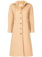 Courrèges Vintage Spread Collar Coat - Nude & Neutrals