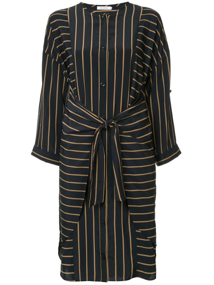 Guild Prime Striped Belted Dress - Blue