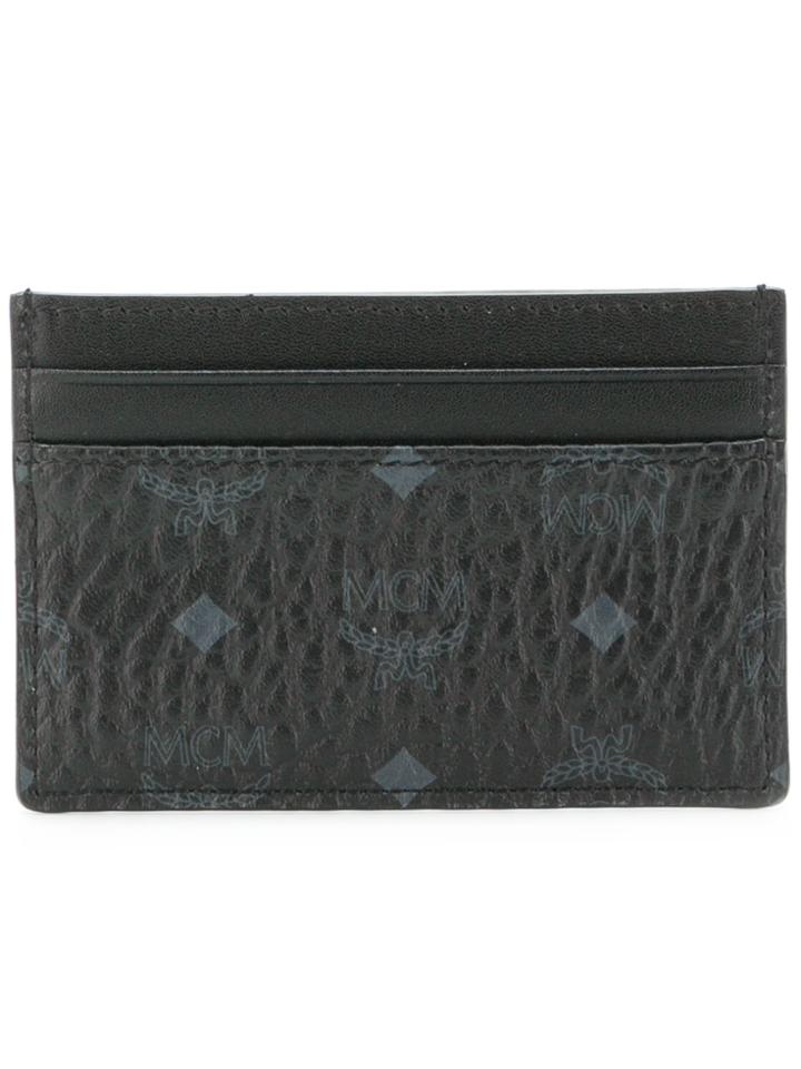 Mcm Logo Print Cardholder - Black