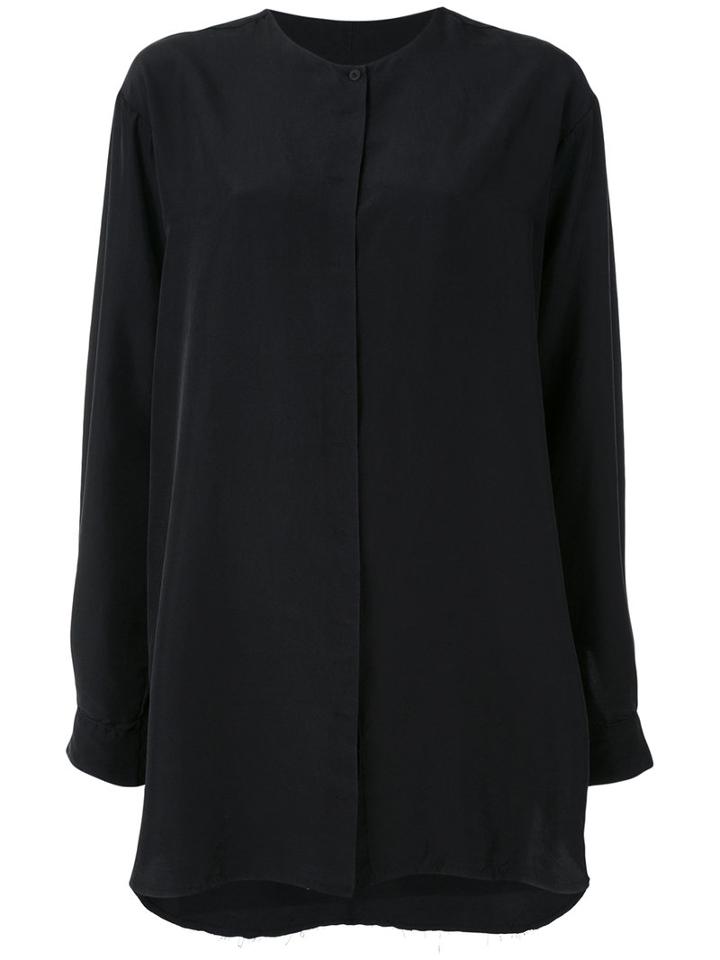 Loose Fit Shirt Top - Women - Silk - 2, Black, Silk, Kristensen Du Nord