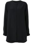 Loose Fit Shirt Top - Women - Silk - 2, Black, Silk, Kristensen Du Nord