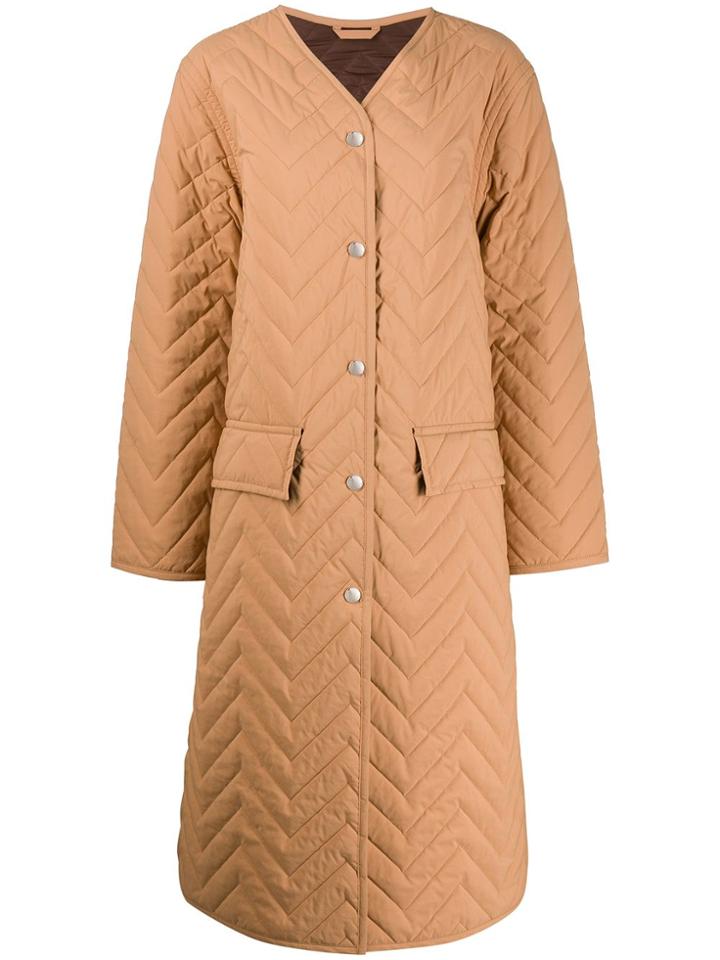 Acne Studios Quilted Coat - Neutrals