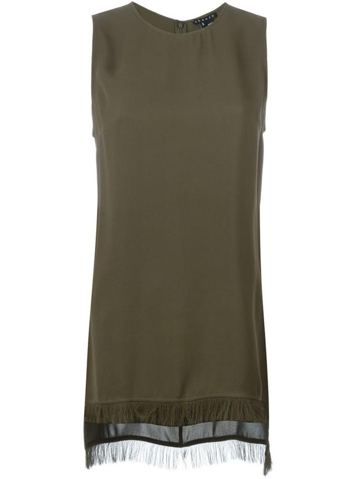 Theory Fringed Hem Sleeveless Top