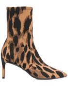 Stuart Weitzman Leopard Print Ankle Boots - Brown
