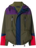 Martine Rose Colour Block Bomber Rain Jacket - Green