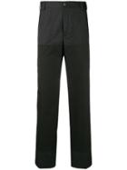 Lanvin Mix Pattern Straight Trousers - Black