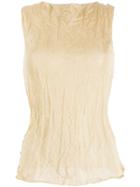 Theory Crinkled-effect Tank Top - Neutrals