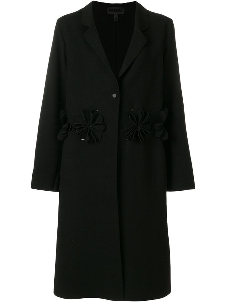Paskal Deep V-neck Coat - Black