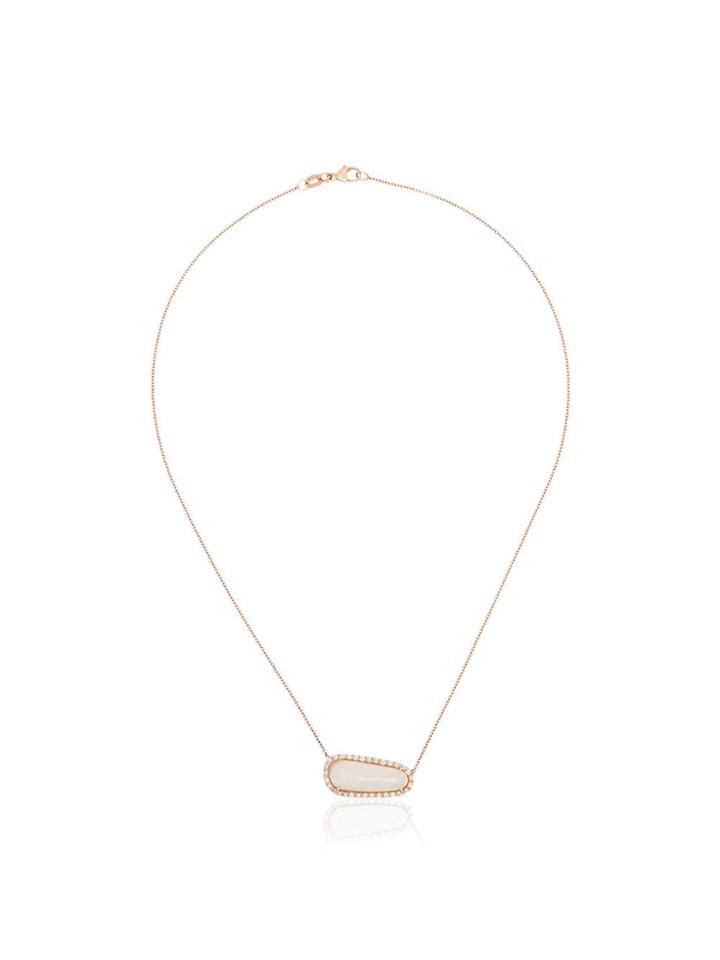 Kimberly Mcdonald Shell Opal And Diamond Necklace - Rose Gold/shell