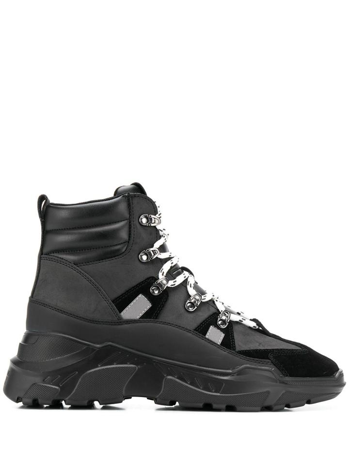 Versace Jeans Couture Lace-up Ankle Boots - Black