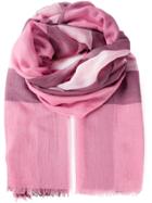 Burberry Checked Scarf - Pink & Purple