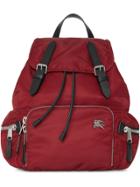 Burberry The Medium Rucksack In Nylon And Leather - Red