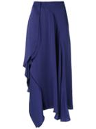 Tufi Duek Asymmetric Midi Skirt - Blue