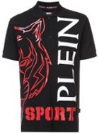 Plein Sport - Logo Print Polo Shirt - Men - Cotton - Xxl, Black, Cotton