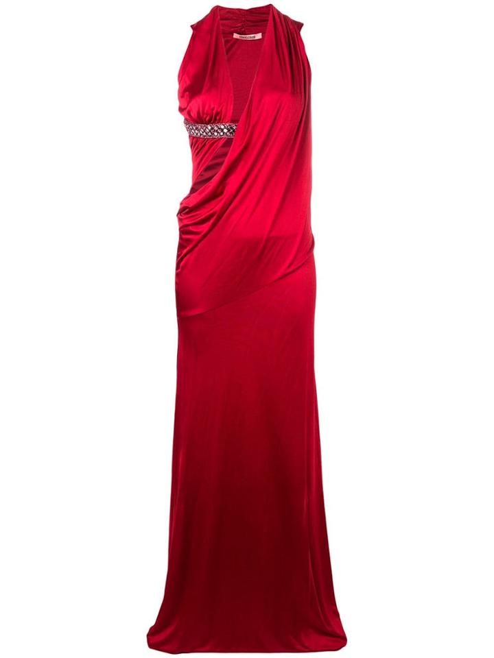 Roberto Cavalli Cut-out Evening Dress - Red