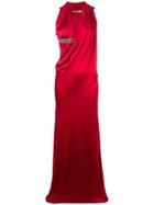 Roberto Cavalli Cut-out Evening Dress - Red