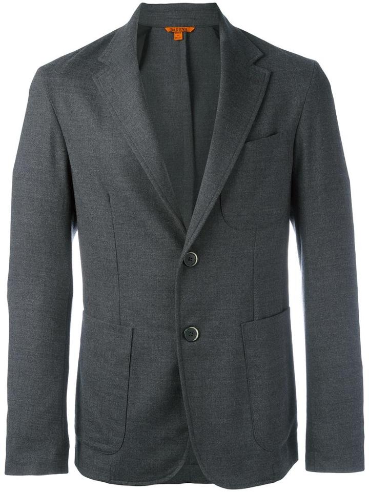 Barena Classic Blazer, Men's, Size: 52, Grey, Virgin Wool/spandex/elastane/acetate/viscose