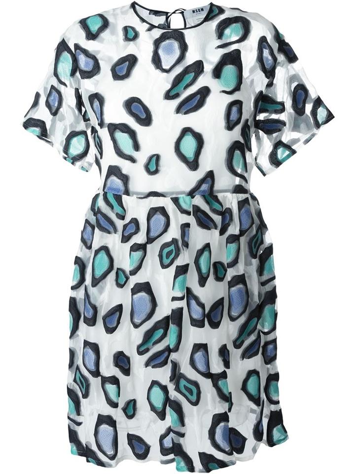 Msgm Leopard Jacquard Dress