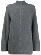 N.peal Relaxed Fit Ribbed Jumper - Grey