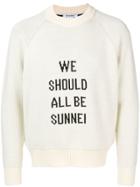 Sunnei Slogan Sweater - White