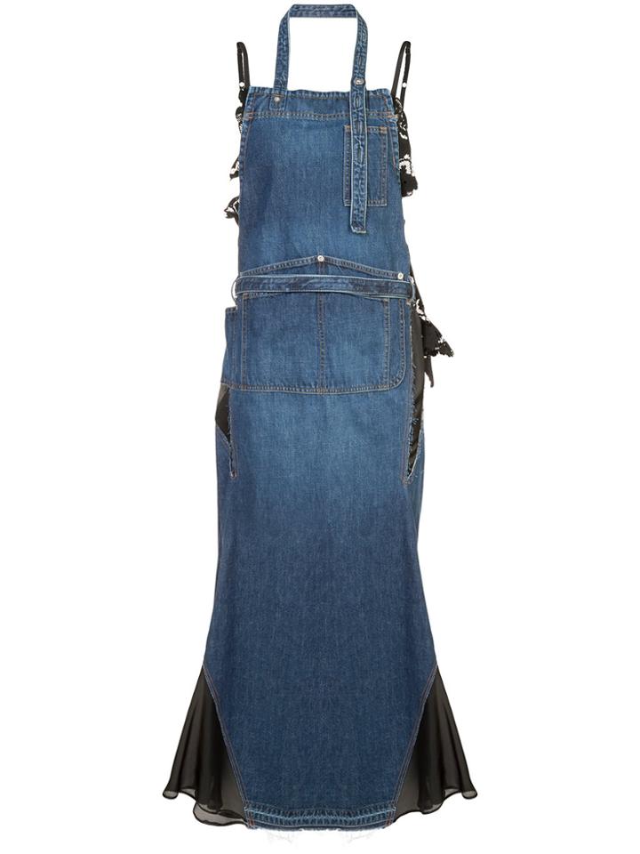 Sacai Denim Maxi Dress - Blue