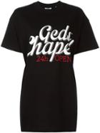 Gcds Logo Print T-shirt, Women's, Size: Large, Black, Cotton