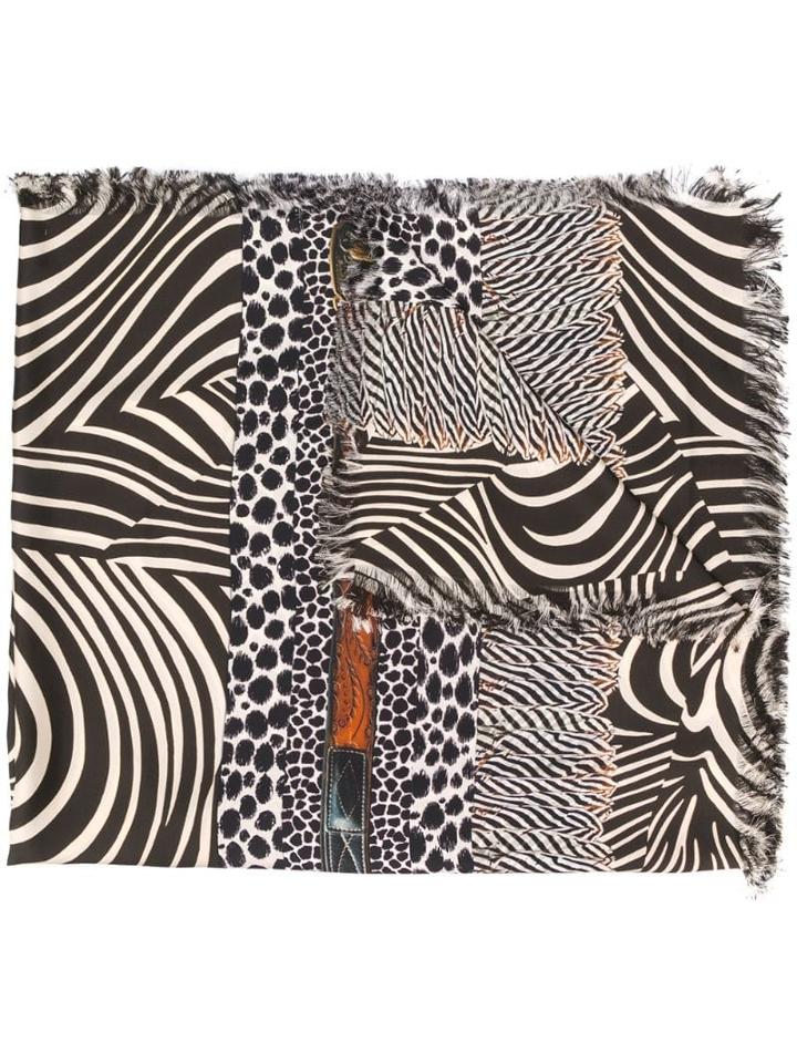 Pierre-louis Mascia Patterned Scarf - Black