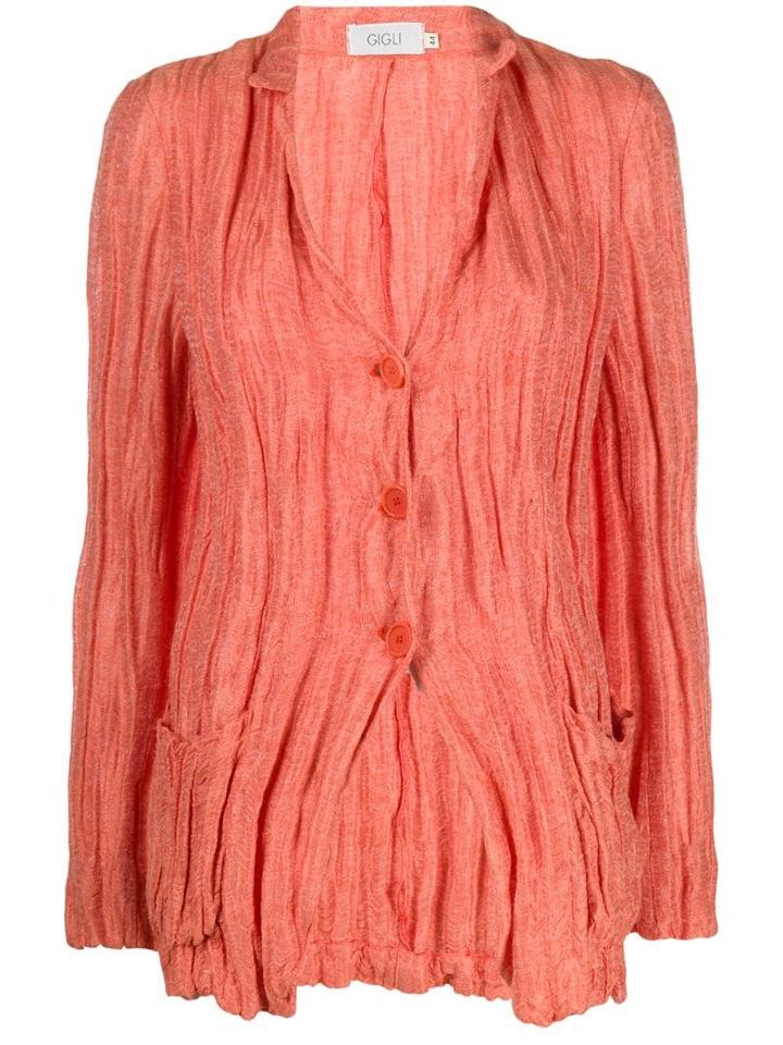 Romeo Gigli Pre-owned Notched Collar Jacket - Orange