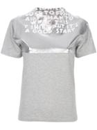 Mm6 Maison Margiela V-neck T-shirt - Metallic