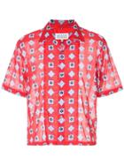 Maison Margiela Geometric-print Shirt - Red