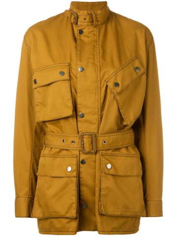Maison Margiela Multi-pocket Field Jacket, Women's, Size: 38, Brown, Cotton/linen/flax/polyamide