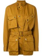 Maison Margiela Multi-pocket Field Jacket, Women's, Size: 38, Brown, Cotton/linen/flax/polyamide