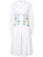 Carolina Herrera Embroidered Shirt Dress - White