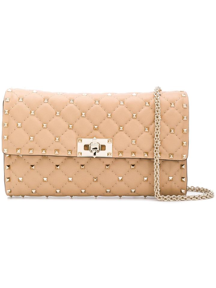 Valentino Valentino Garavani Rockstud Shoulder Bag - Neutrals