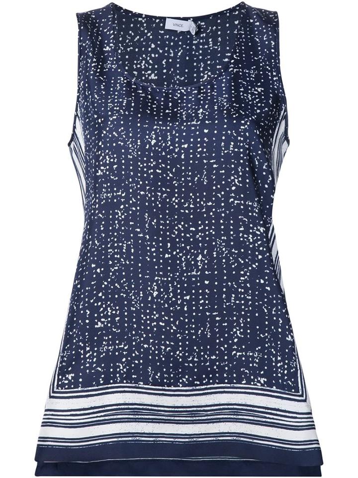 Vince Spotted Print Top