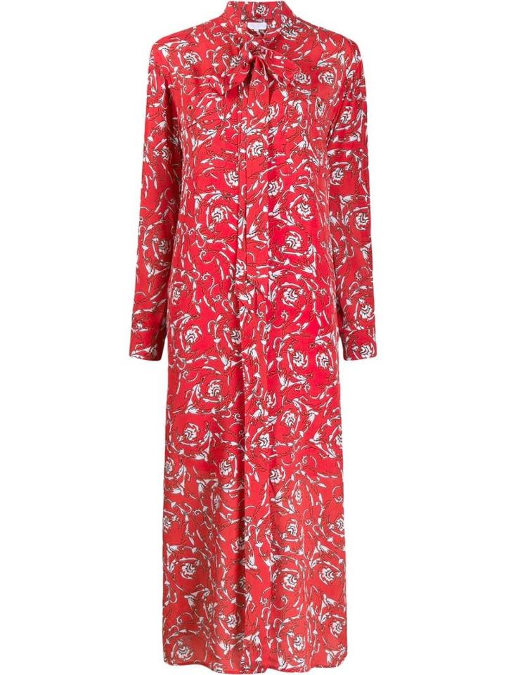 Escada Sport Floral Print Midi Dress - Red