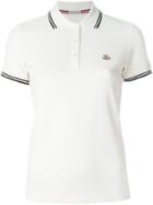 Moncler Piped Collar Polo Shirt - White
