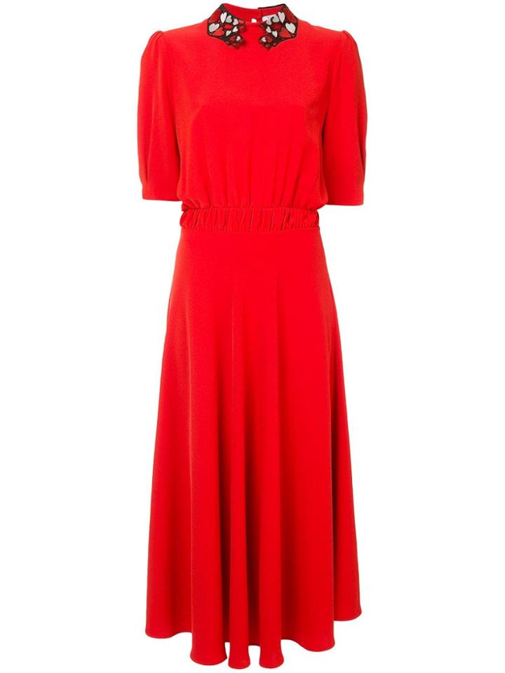 Vivetta Heart Collar Dress - Red