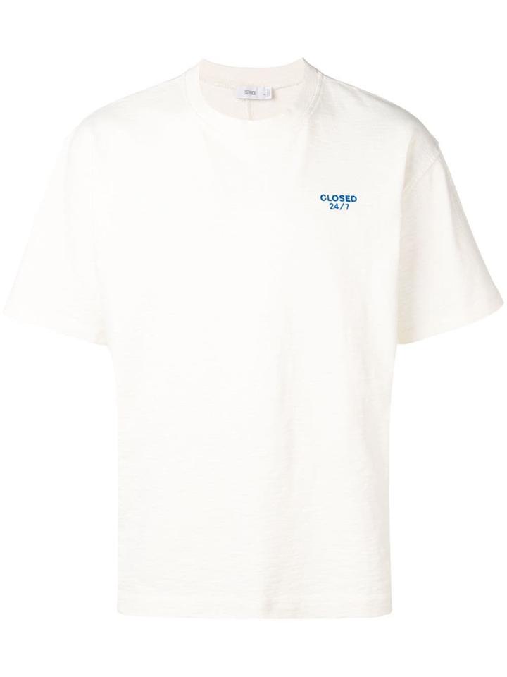 Closed 24/7 Embroidered Logo T-shirt - Neutrals