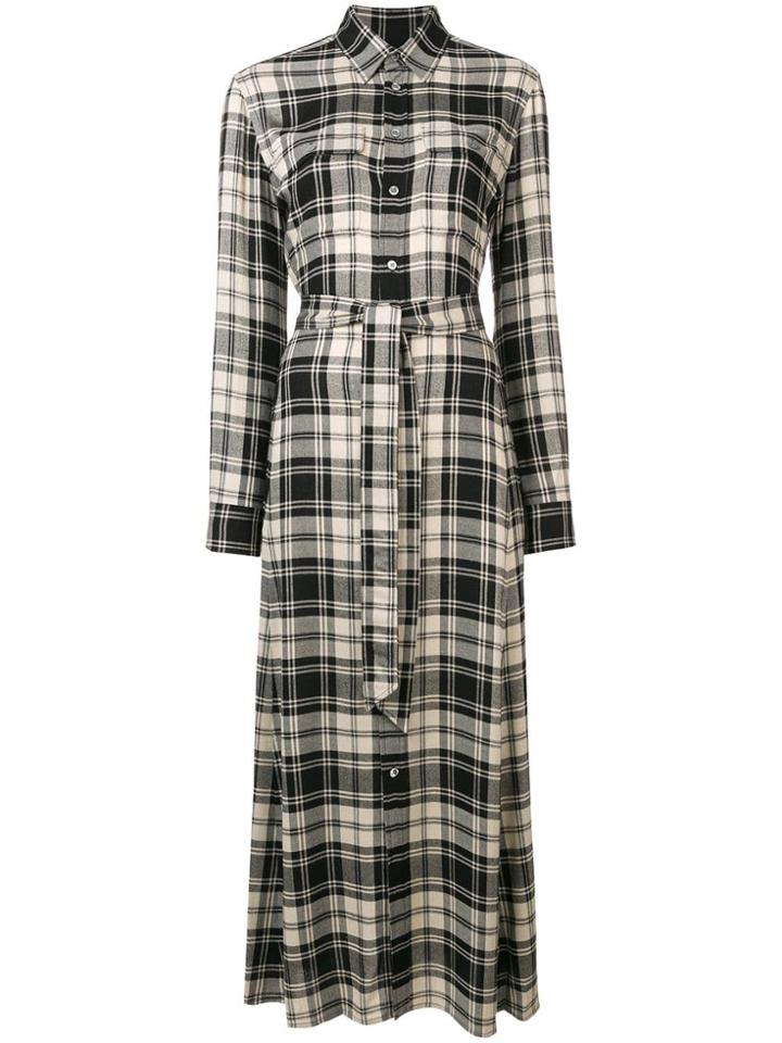 Polo Ralph Lauren Checked Long Dress - Black