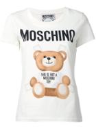 Moschino - Paper Doll Toy Bear Print T-shirt - Women - Cotton - 44, White, Cotton